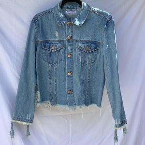 Distressed jean jacket Swank
